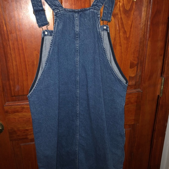 Tall Blue Mid Wash Denim Pinafore Dress New Look - Picture 4 of 4